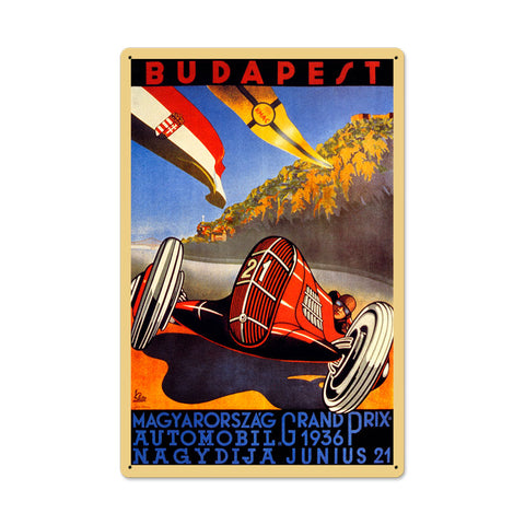 Budapest Grand Prix Vintage Sign Metal Sign