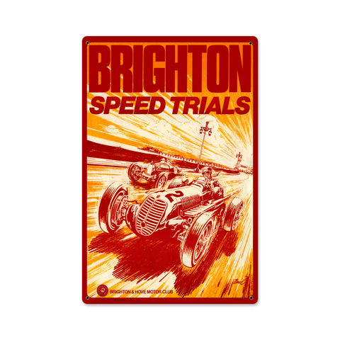 Brighton Speed Trials Vintage Sign Metal Sign
