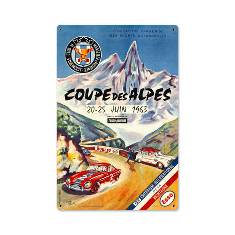 Coupe Des Alpes Vintage Sign Metal Sign