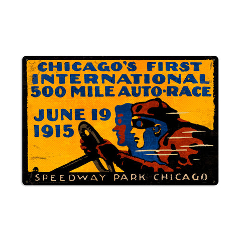 Chicago 500 Vintage Sign Metal Sign
