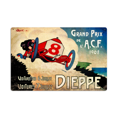 Dieppe-Grand-Prix-Vintage-Sign-Metal-Sign