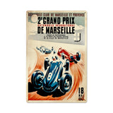 Marseille Grand Prix Vintage Sign Metal Sign