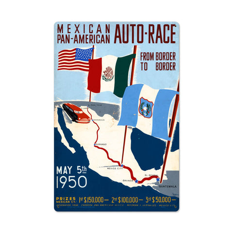 Mexican-Auto-Race-Vintage-Sign-Metal-Sign