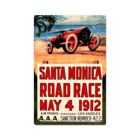 Santa Monica Vintage Sign Metal Sign