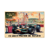 Mexico 1970 Grand Prix Vintage Sign Metal Sign
