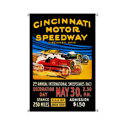 Cincinnati Speedway Vintage Sign Metal Sign
