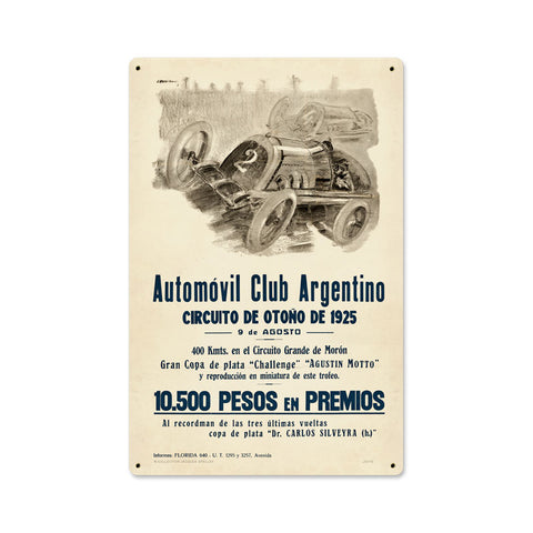 Argentina Grand Prix Vintage Sign Metal Sign