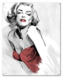 Marilyn's-Pose-Red-Dress-Metal-Sign