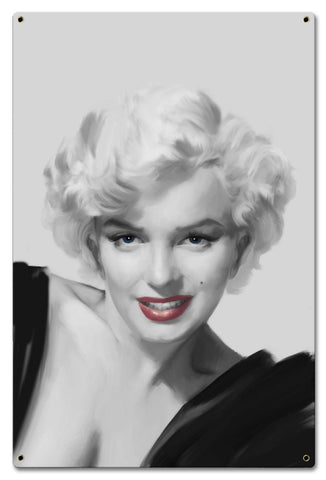 The Look Red Lips Metal Sign