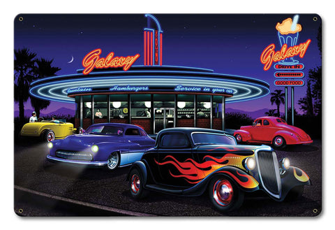 Galaxy Diner Metal Sign