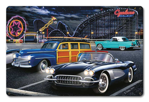 Cyclone Racer Metal Sign