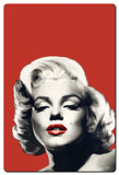 Red Lips Marilyn Metal Sign
