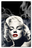 Red Lips Smokey Marilyn Metal Sign