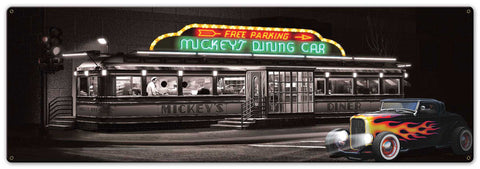 Mickey's Diner Metal Sign