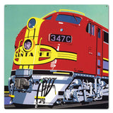 Colorful Train Metal Sign