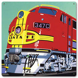 Colorful Train Metal Sign