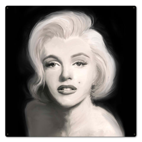 Beautiful In Black Metal Sign