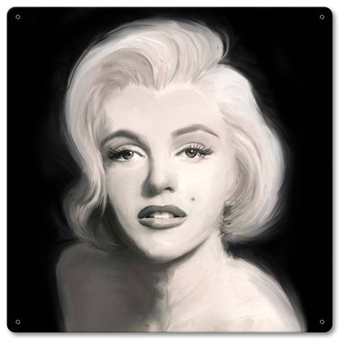 Beautiful In Black Metal Sign