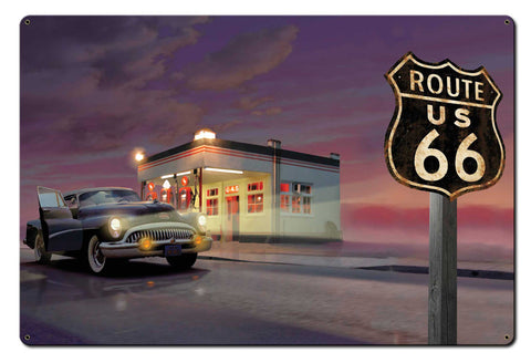 Route 66 Diner Metal Sign