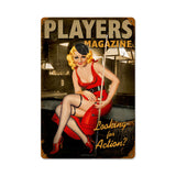 Player Pinup Vintage Sign Metal Sign