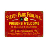 Statue Park Vintage Sign Metal Sign