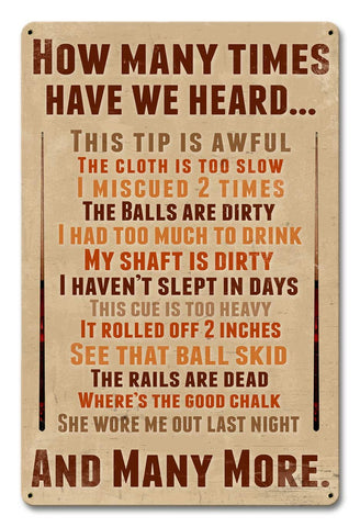 Excuse Vintage Sign Metal Sign