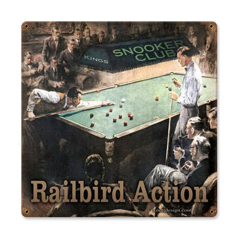 Railbirds Vintage Sign Metal Sign