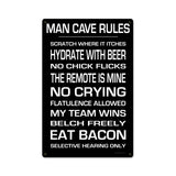 Man Cave Rules Vintage Sign Metal Sign