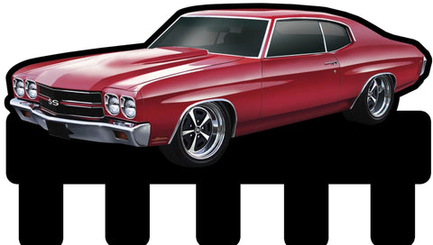 Chevy Chevelle Key Chain Holder 18 x 10 Custom Shape Metal Sign