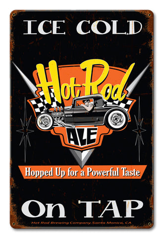 Ice Cold Ale on Tap Vintage Sign Metal Sign