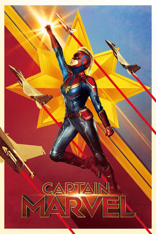 Captain Marvel Style C Movie Poster 11 x 17 inch