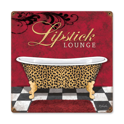 Lipstick Lounge Vintage Sign Metal Sign
