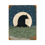 Bear Moon Vintage Sign Metal Sign