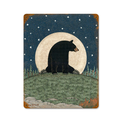 Bear-Moon-Vintage-Sign-Metal-Sign