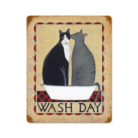 Wash-Day-Cats-Vintage-Sign-Metal-Sign