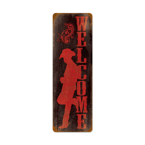 Welcome-Cowboy-Vintage-Sign-Metal-Sign