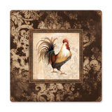 Rooster Frames Vintage Sign Metal Sign