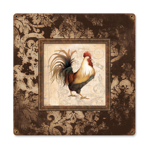 Rooster Frames Vintage Sign Metal Sign