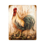 Rooster Barnwood Vintage Sign Metal Sign