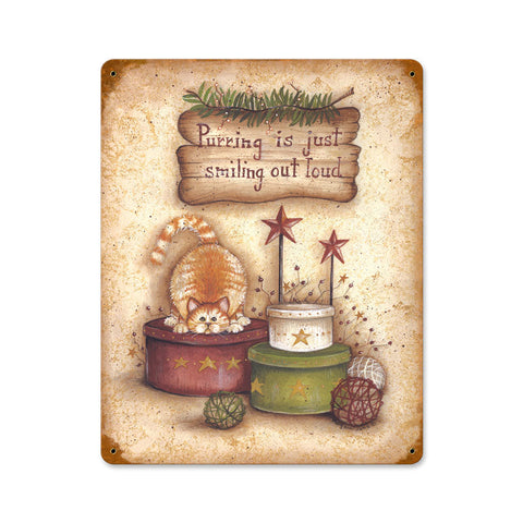 Purring-Is-Smiling-Vintage-Sign-Metal-Sign