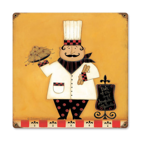 Pasta Of The Day Vintage Sign Metal Sign