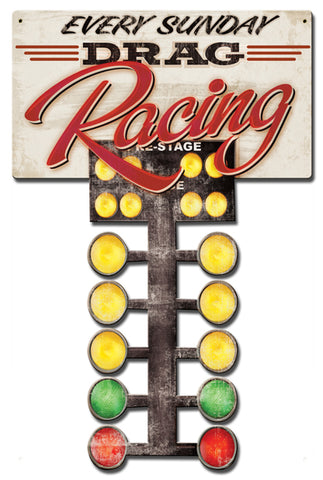 Drag Racing Vintage Sign Metal Sign
