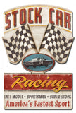 Stock Car Racing Vintage Sign Metal Sign