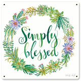 Simply Blessed Vintage Sign Metal Sign