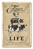 Farm Life Livestock Vintage Sign Metal Sign