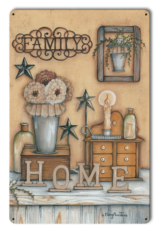 Family Home Vintage Sign Metal Sign