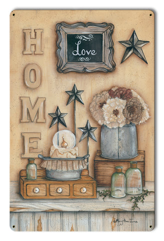 Home Love Vintage Sign Metal Sign