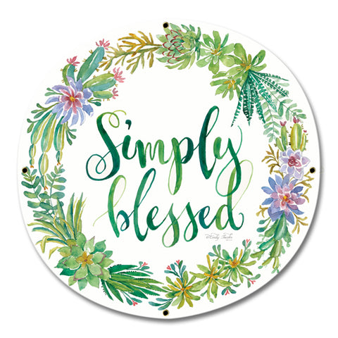 Simply Blessed Vintage Sign Metal Sign