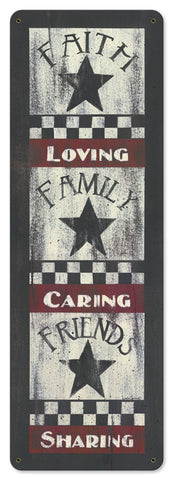 Loving Caring Sharing Vintage Sign Metal Sign