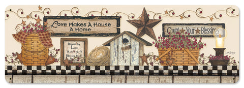 Love Makes A House A Home Vintage Sign Metal Sign